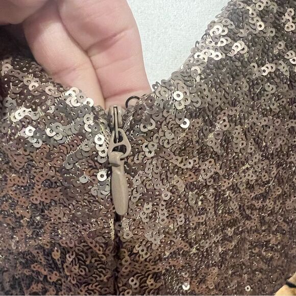 Dress the Population sequin gold dress with v neck size xl nwt - Picture 11 of 11